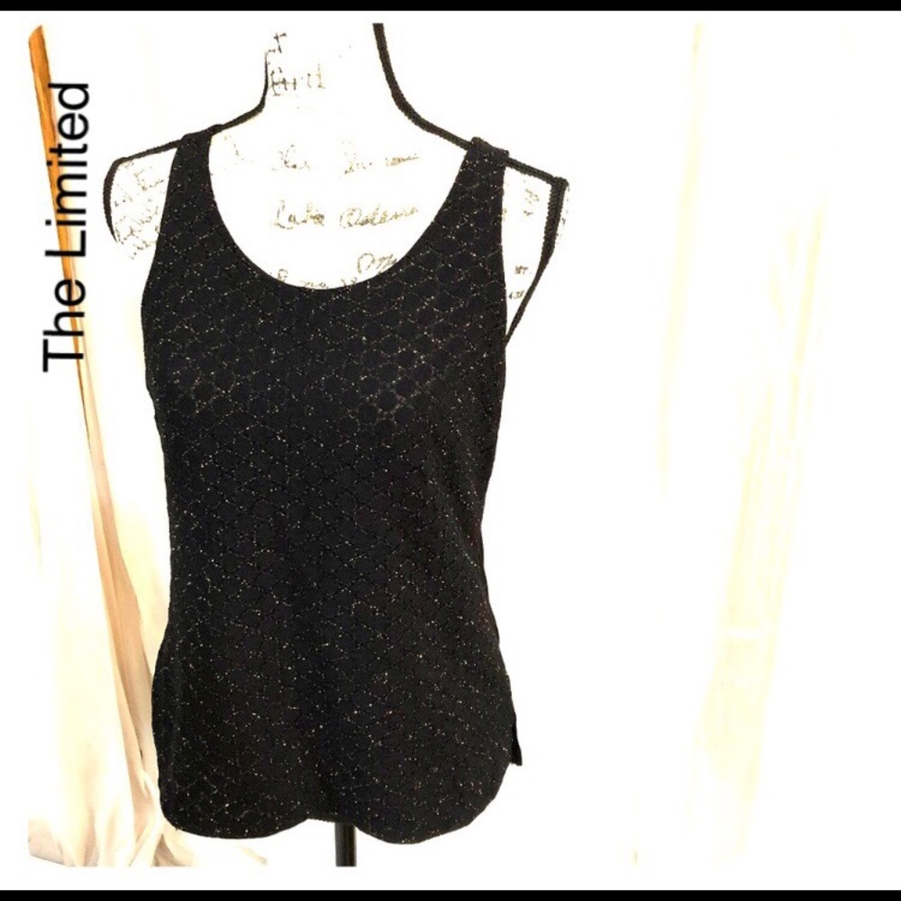 The Limited, flirty black tank-small